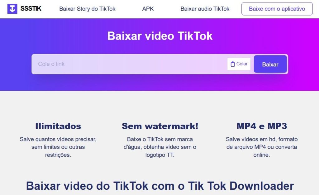 Como Baixar Vídeo do TikTok Sem Marca D'água 2 baixar tiktok